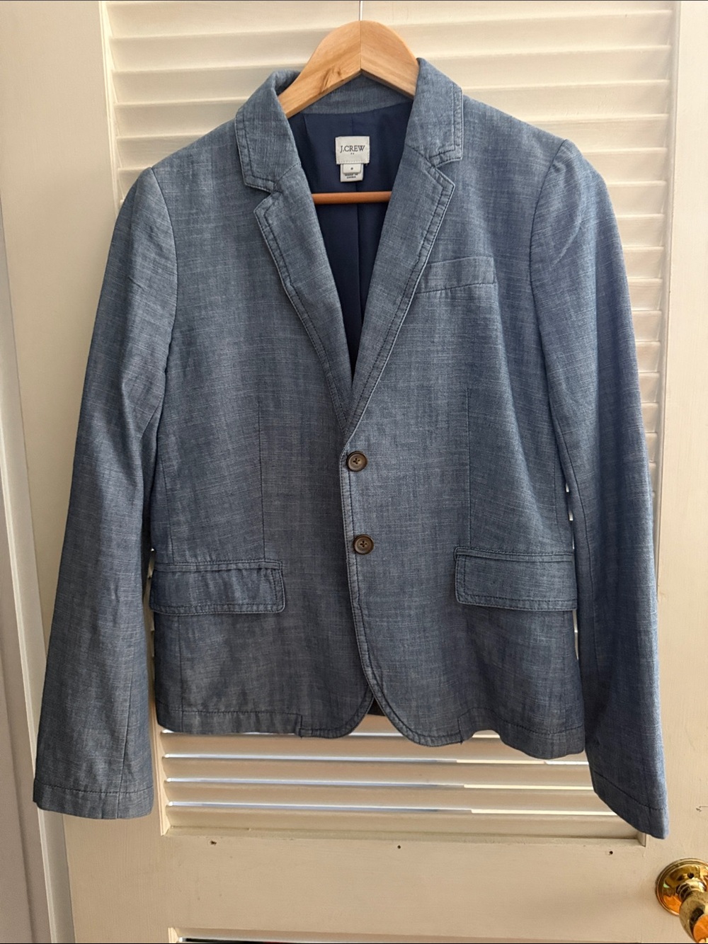 J. Crew Blue Chambray Blazer